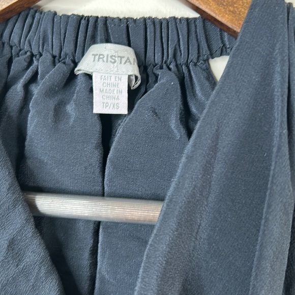 Silk Black Grecian Goddess Belted Dress XS - Picture 3 of 10